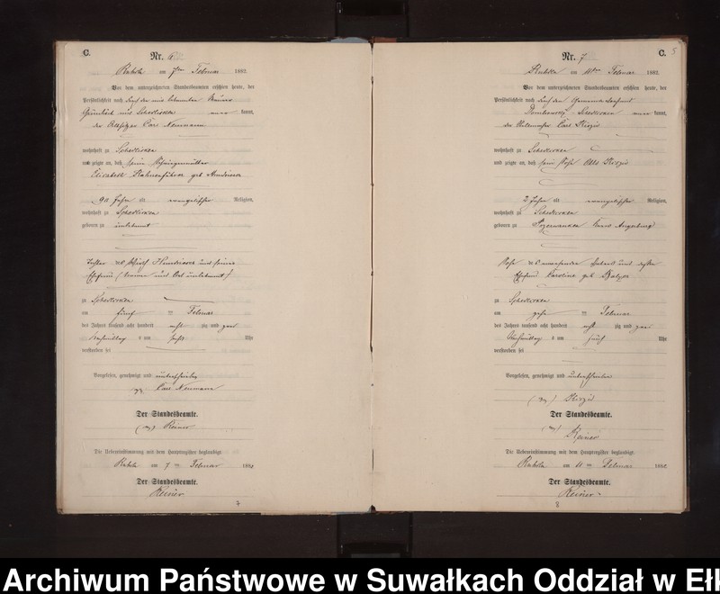 image.from.unit.number "Sterbe-Neben-Register des Preussischen Standes-Amtes Stasswinnen Kreis Loetzen"