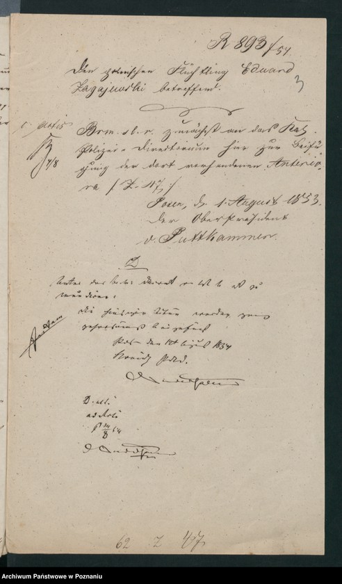 Obraz 7 z jednostki "A. betr. den polnischen Flüchtling Eduard von Zagajewski"