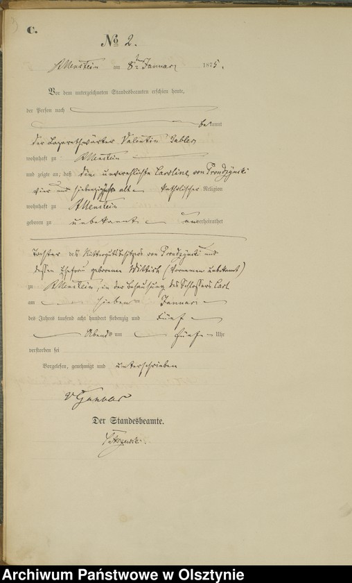 image.from.unit.number "Haupt-Sterbe-Register Nr 1 - 175"