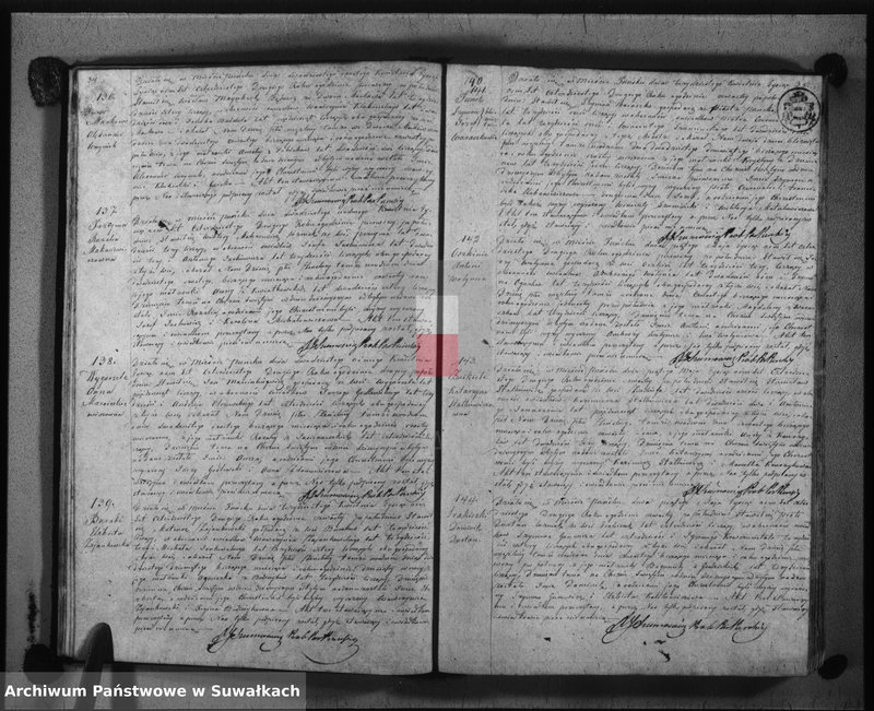 Obraz 20 z jednostki "Księga duplikat urodzonych, zaślubionych i umarłych w parafii puńskiey roku 1842"