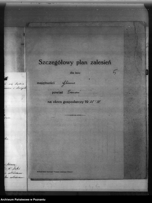 Obraz 8 z jednostki "Program urządzenia gospodarstwa leśnego dla lasu majętności Glinno powiat poznański 1928-1938"