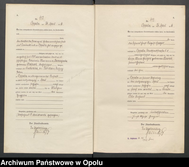 image.from.unit.number "Urząd stanu Cywilnego Opole Księga Urodzeń Rok 1916 396-793 t.2"