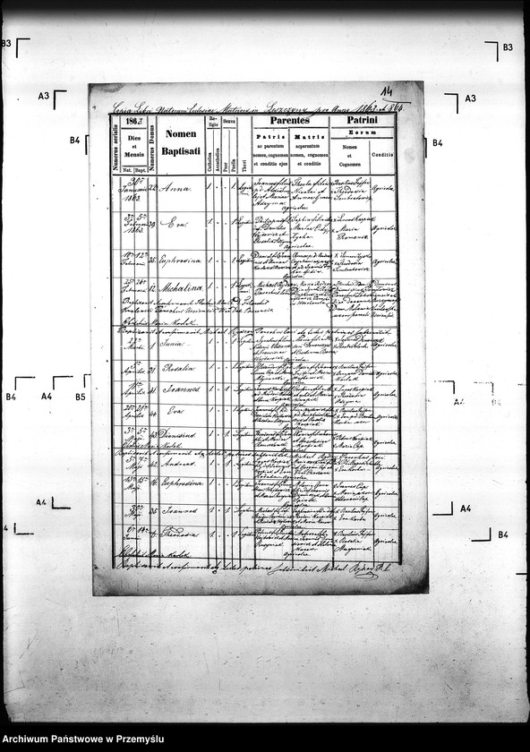 Obraz 18 z jednostki "[Kopie ksiąg metrykalnych parafii Leszczyny z filiami Bielanka, Kuńkowa (dekanat Gorlice)]"