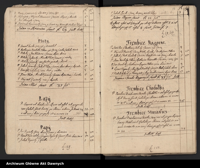 Obraz 14 z jednostki "Rejestry pogłównego generalnego woj. podlaskiego i rawskiego."