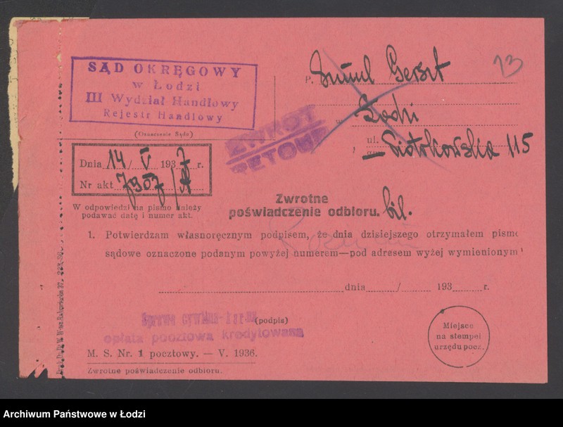 Obraz 15 z jednostki "Szmul Gerszt- sprzedaż manufaktury"