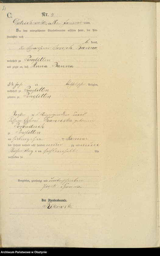 image.from.unit.number "Sterbe-Haupt-Register Nr 1 - 61"