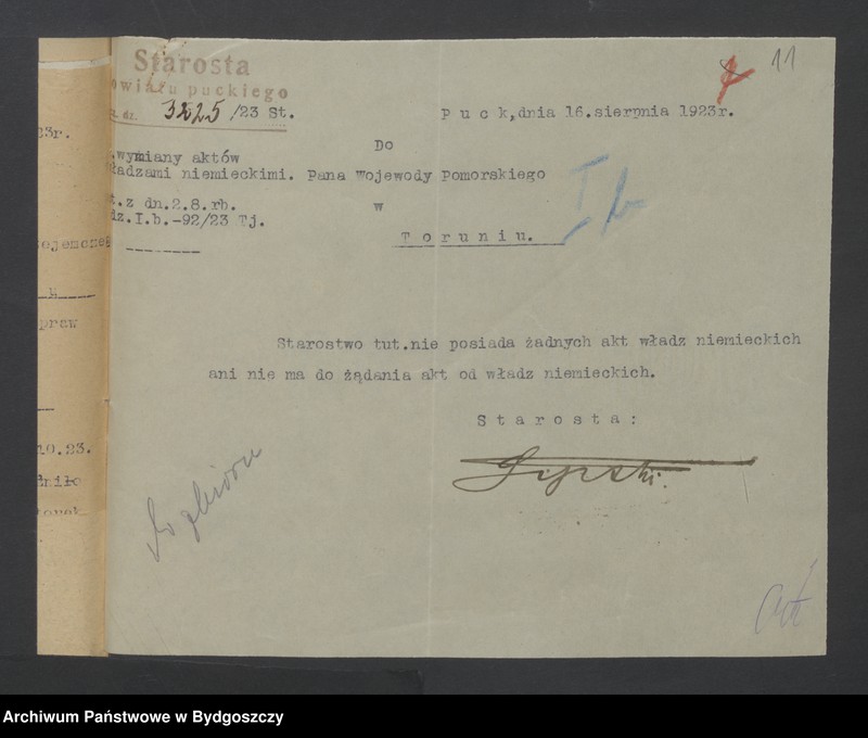 image.from.unit.number "Akra szczegółowe w sprawie zwrotu akt z Niemiec"