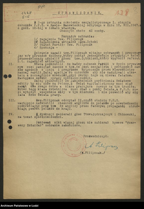 Obraz 4 z jednostki "Sprawozdania [z przebiegu szkolenia partyjnego]"