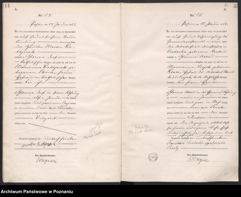 Obraz 10 z jednostki "Księga miejscowa urodzeń"