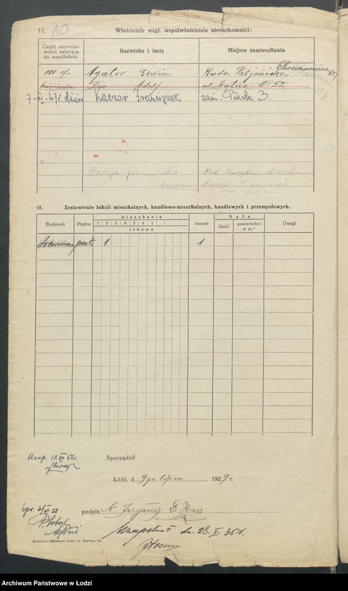 image.from.unit.number "Księga inwentarzowa nieruchomości m. Łodzi ul. Piasta"