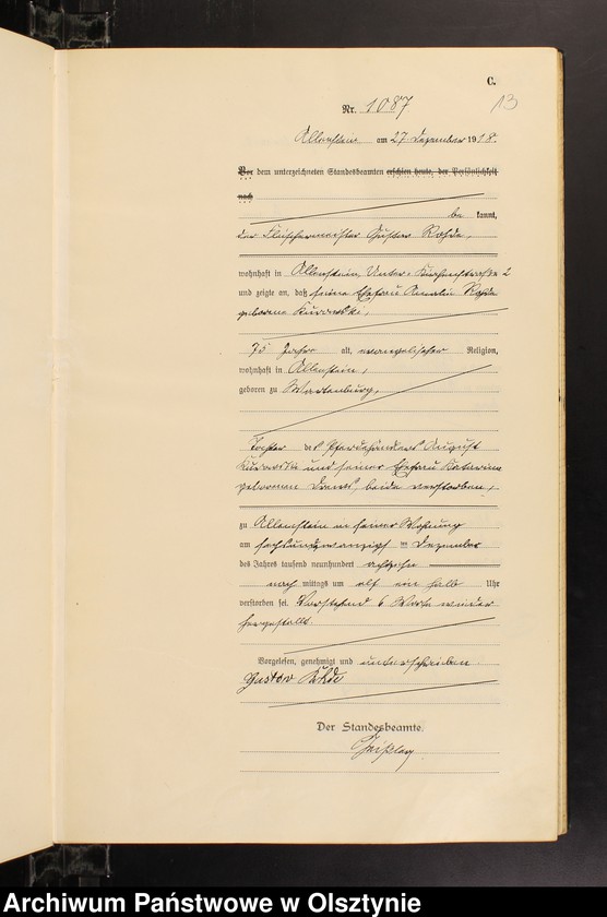 image.from.unit.number "Sterbe-Haupt-Register Tom IV, Nr 1076-1144"