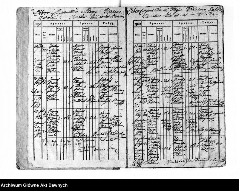 image.from.unit.number "Parafia: Olesko. Dekanat: Brody. Księga metrykalna ślubów dla wsi: Podhorce*, Zahorce*, Chwatów*."