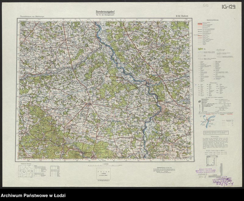 Obraz 4 z jednostki "Übersichtskarte von Mitteleuropa R 52 Radom"