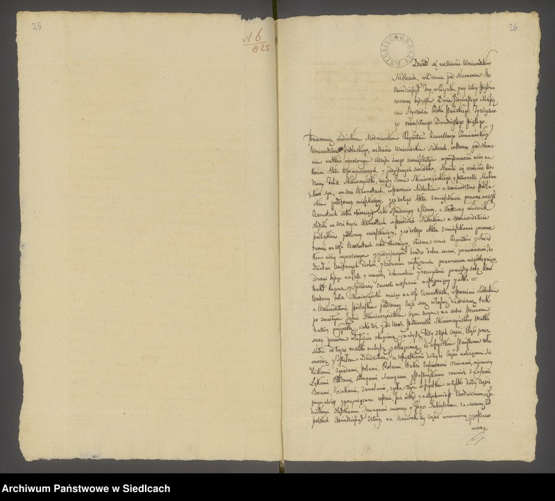 Obraz 18 z jednostki "[Akta notarialne notariusza Modrzewskiego Ludwika rok 1825 od nr 1 do nr 239]"