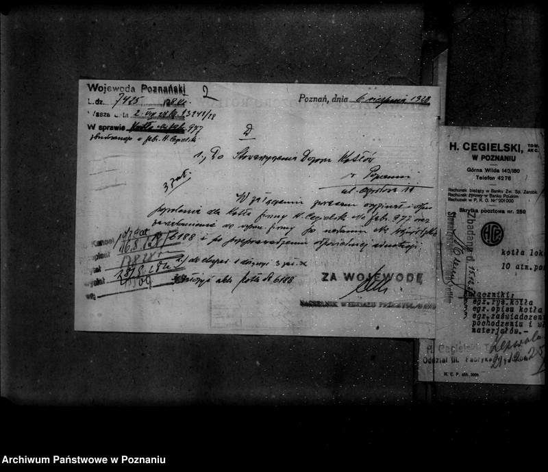 Obraz 6 z jednostki "Majątek Trzebaw powiat poznański W. Pluciński nr woj. kotła 6188"