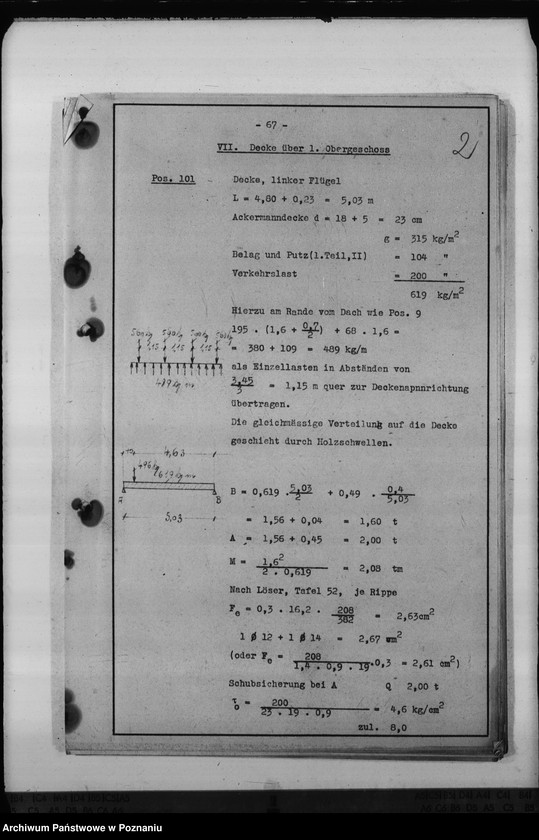 Obraz 6 z jednostki "Stadtische Berechnung. Dienstwohngebäude des Reichsstatthalters Posen"