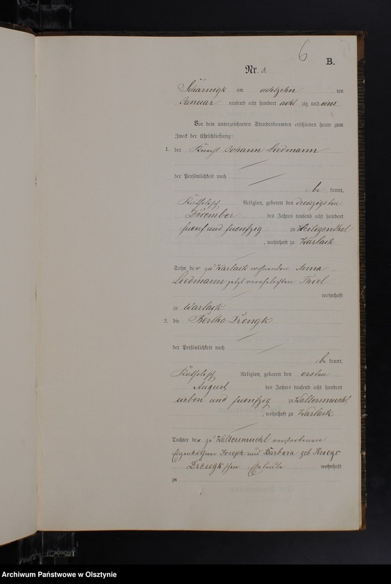 image.from.unit.number "Heiraths-Neben-Register Nr 1 - 26"