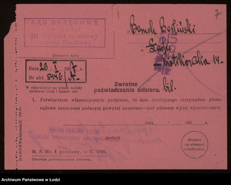 Obraz 9 z jednostki "Boruch Berliński- wyrób i sprzedaż bielizny"