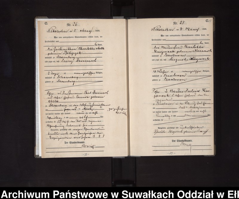 image.from.unit.number "Sterbe-Haupt-Register des Königlichen Preussischen Standes-Amtes Nikolaiken Kreis Sensburg"