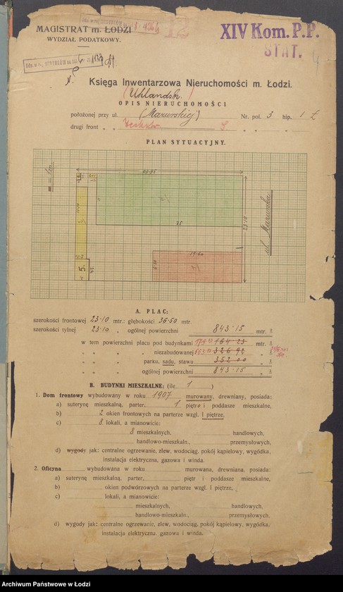 image.from.unit.number "Księga inwentarzowa nieruchomości m. Łodzi ul. Mazurska"