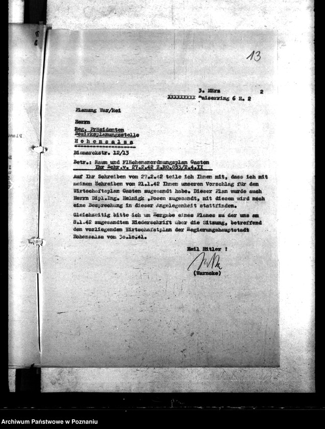 Obraz 17 z jednostki "Bebauungspläne von Dietfurt (Żnin), Gasten, Kutno, Hohensalza (Inowrocław), Mogilno, Konin, Warthbrücken (Koło)"