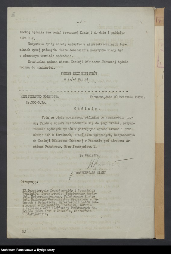 image.from.unit.number "Akta dotyczące układu z Niemcami w sprawie przekazywania akt [Układ polsko - niemiecki z dnia 22.12. 1926 r. o wydaniu akt]"