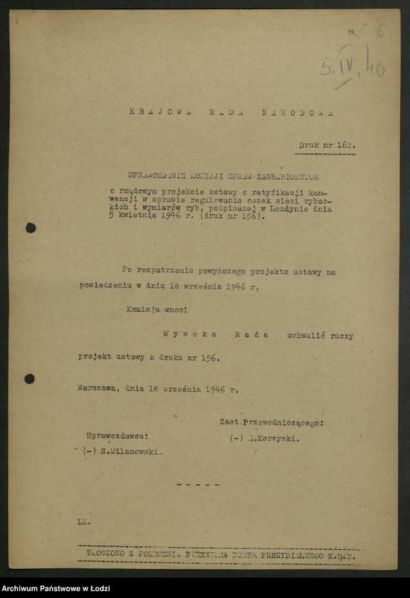 Obraz 7 z jednostki "[Materiały Ignacego Logi - Sowińskiego posła do Krajowej Rady Narodowej i Sejmu Ustawodawczego]"