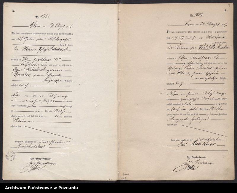 Obraz 4 z jednostki "Księga miejscowa urodzeń tom IV [Rejestr główny urodzeń]"