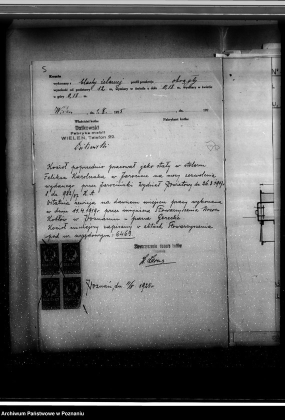 Obraz 10 z jednostki "Stolarnia w Wieleniu pow. czarnkowski, R. Dzikowski i W. Maciejewski nr woj. 5841"