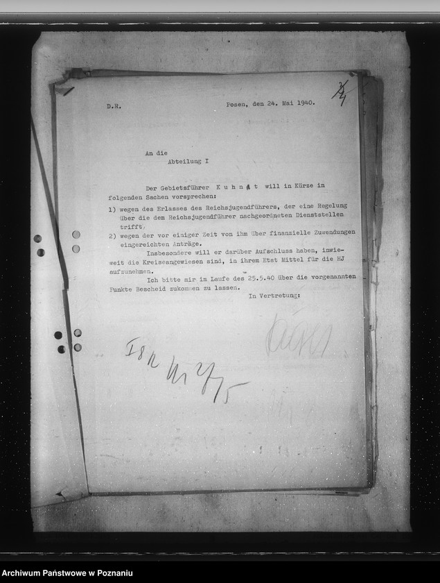 Obraz 8 z jednostki "Zarządzenia i korespondencja w sprawie hitlerowskich organizacji młodzieżowych"