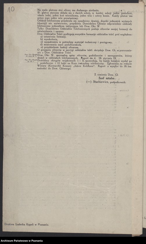 Obraz 12 z jednostki "/Rozkazy dzienne Dowództwa Głównego Sił Zbrojnych w byłym zaborze pruskim/, do nr 100."