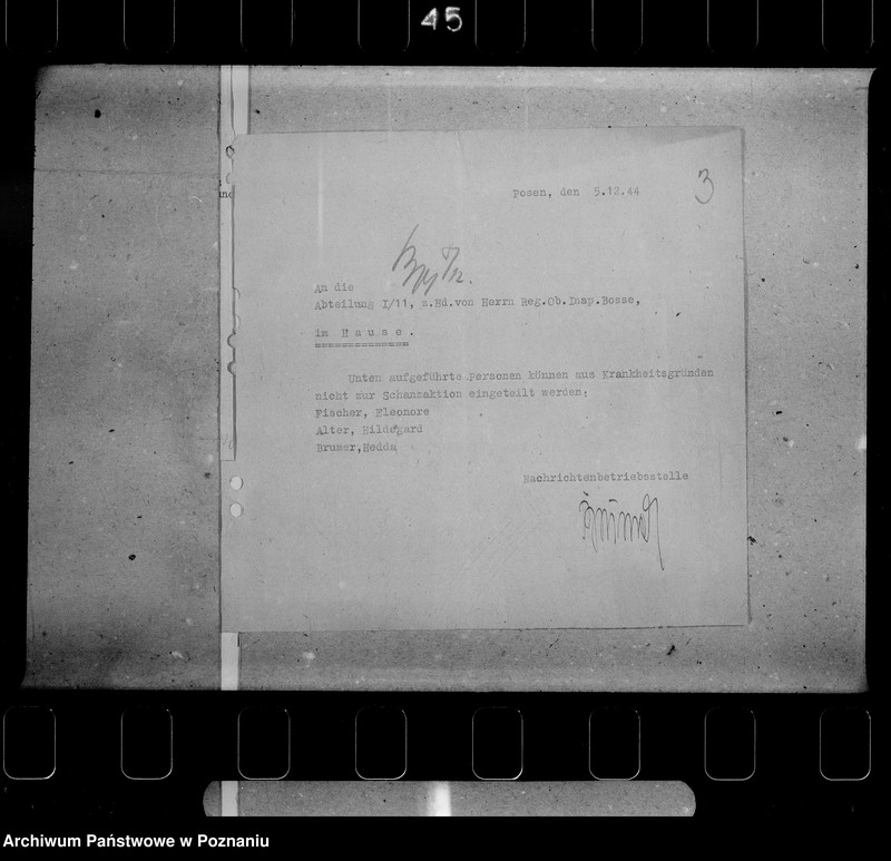 Obraz 7 z jednostki "Befreiung von Schanzarbeiten (weiblicha Gefolgschaftsmitglieder)"