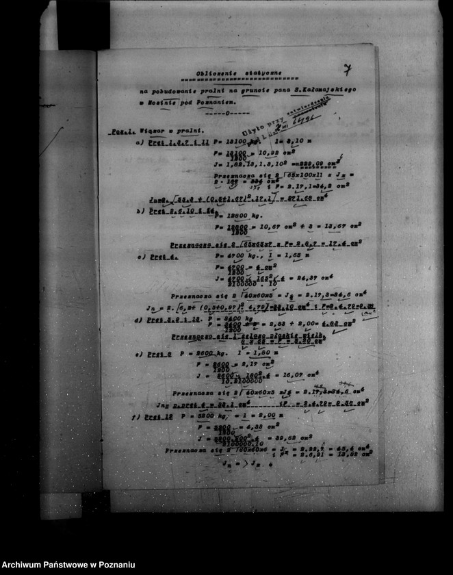 Obraz 11 z jednostki "Pralnia i suszarnia St. Kałamajskiego w Poznaniu znajdująca się w Mosinie przy ul. Farbiarskiej /zatwierdzenie zakładu/"