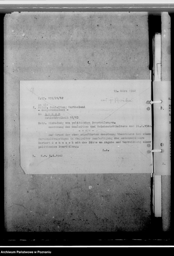 Obraz 13 z jednostki "Schaack, Herbert Amtskommissar"