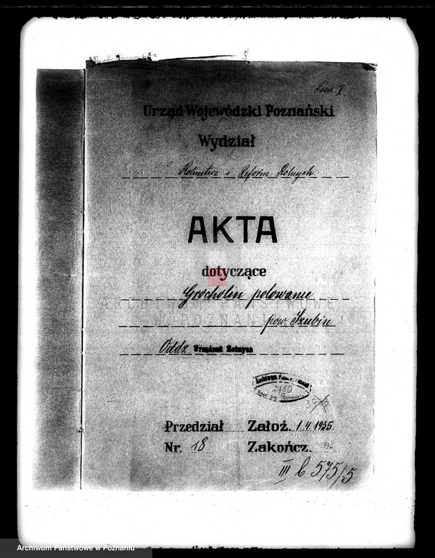 Obraz 4 z jednostki "/Majątek Grocholin prawo polowania na gruntach wykupionych/"