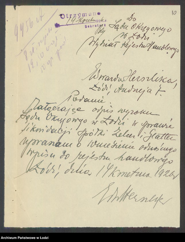 Obraz 12 z jednostki "Zelcer i Glater- handel futrami"