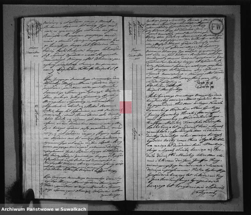 Obraz 14 z jednostki "Akta urodzonych stanu cywilnego gminy seyneńskiey od 1-go stycznia 1818 roku."