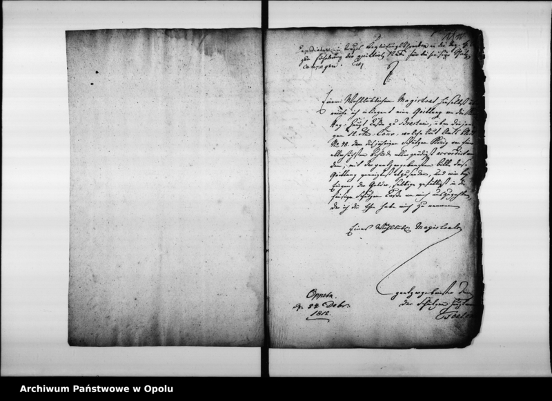 Obraz 14 z jednostki "Acta von der Schützen Gilde zu Oppeln... Deren Uniformirung und Prämien-Zalung für den Schützen König betreffend Vol. No. 6 de anno 1802"