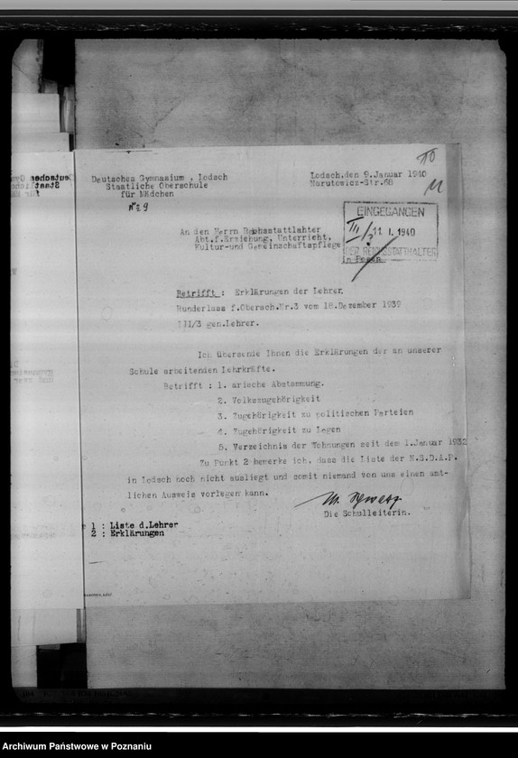 Obraz 15 z jednostki "Oberschule für Mädchen zu Lodz"