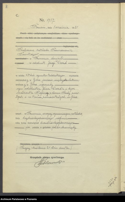 Obraz 10 z jednostki "Księga miejscowa zgonów tom IV [Rejestr główny zgonów]"