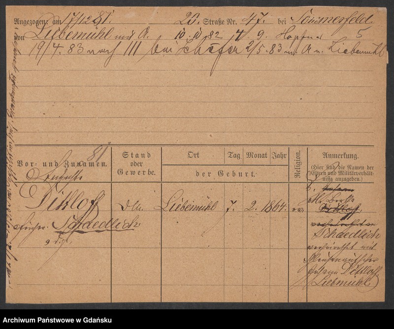 image.from.unit.number "Karty meldunkowe: Dittler - Dobrick"