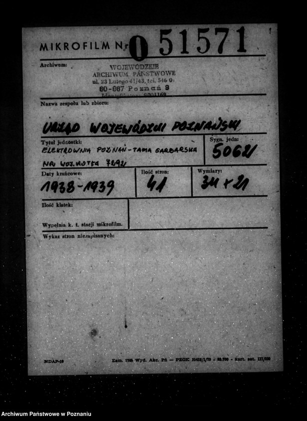 Obraz 2 z jednostki "Elektrownia Poznań Tama Garbarska nr woj. 7292"