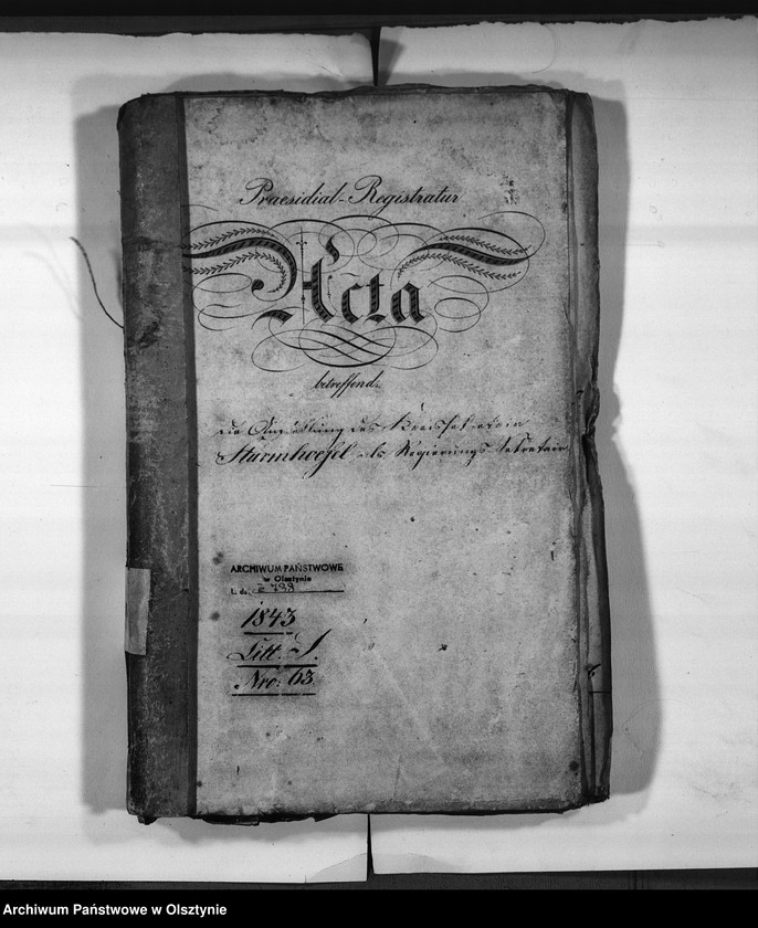image.from.unit.number "Anstellung des Kreissekretair Sturmhoefel [Johann Friedrich] als Regierungs-Sekretair"
