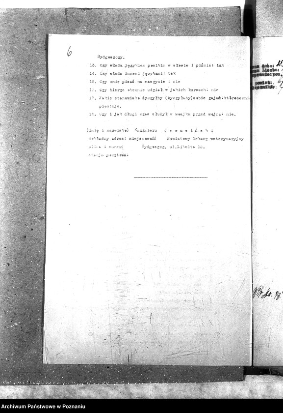 Obraz 10 z jednostki "Pow. lekarz Weterynaryjny Bydgoszcz"