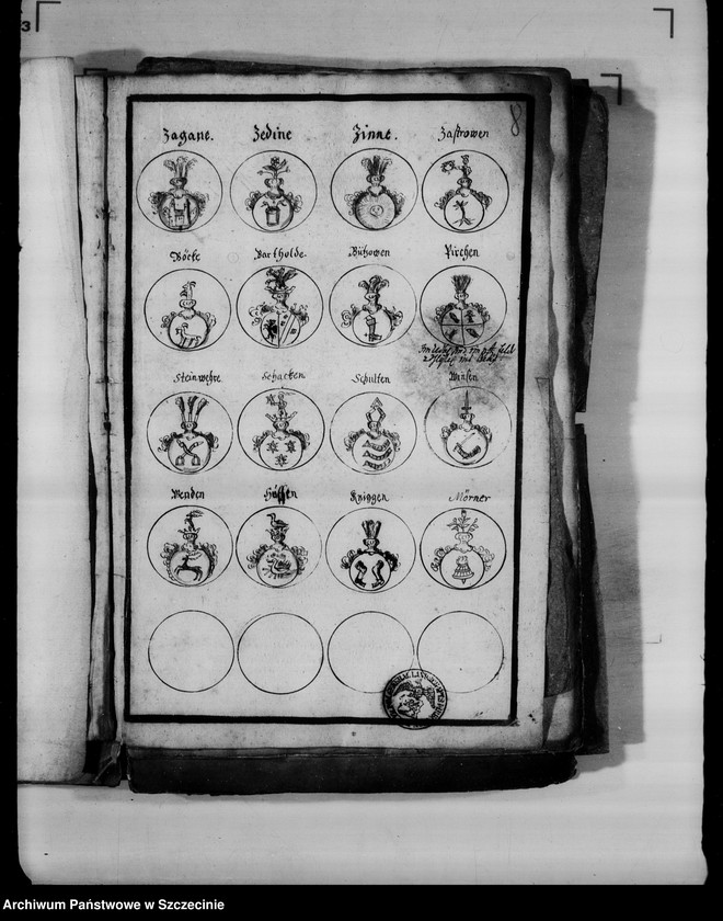 image.from.unit.number "Abbildungen von 178 adelichen grostentheils Pommern-Wappen der pommerschen adlichen Familien"