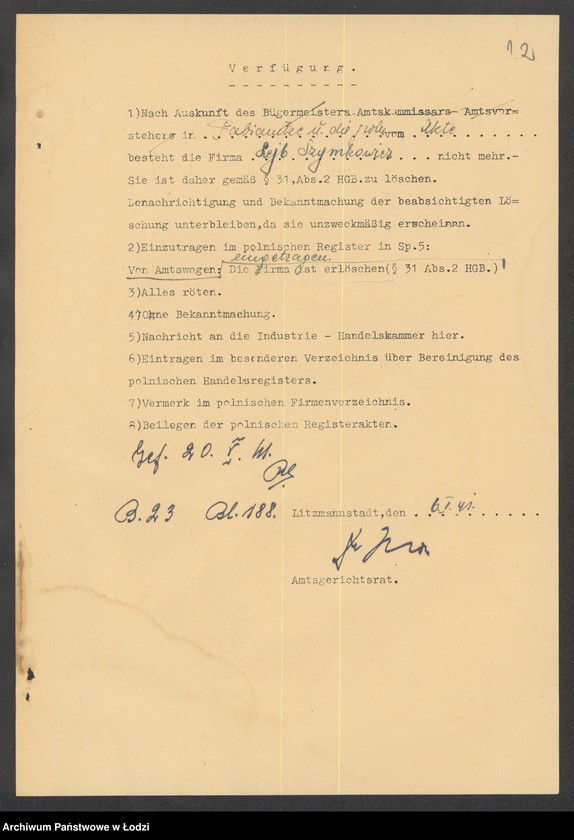 Obraz 14 z jednostki "Lejb Szymkowicz- handel mąką i zbożem"