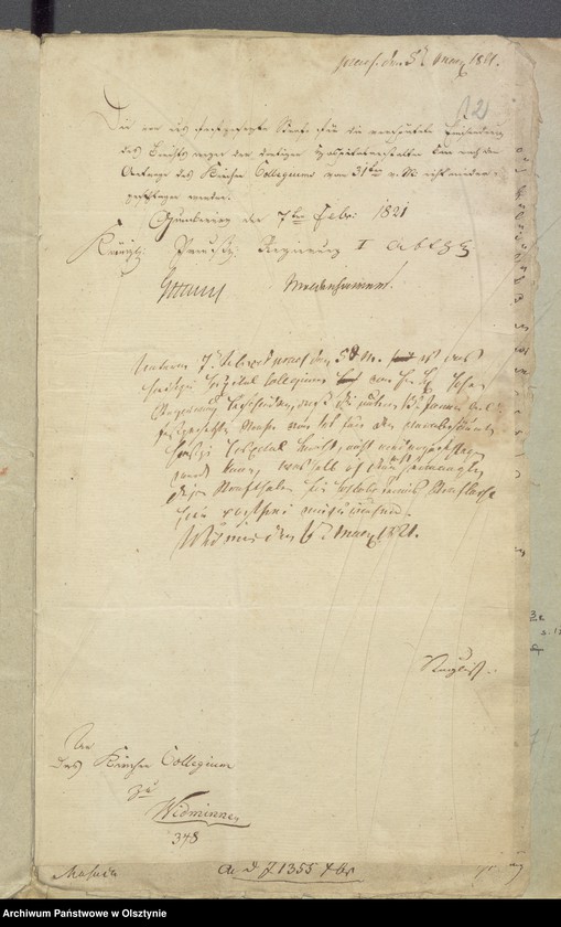 image.from.unit.number "Nachweisung von dem Hospital und der Kirche Armen Casse bey der Königliche Kirche Widminnen"