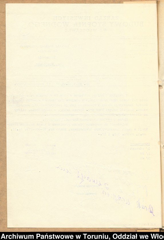image.from.unit.number "Akt erekcyjny położony w miejscu fundamentów stopnia wodnego we Włocławku w dniu 28.04.1962."