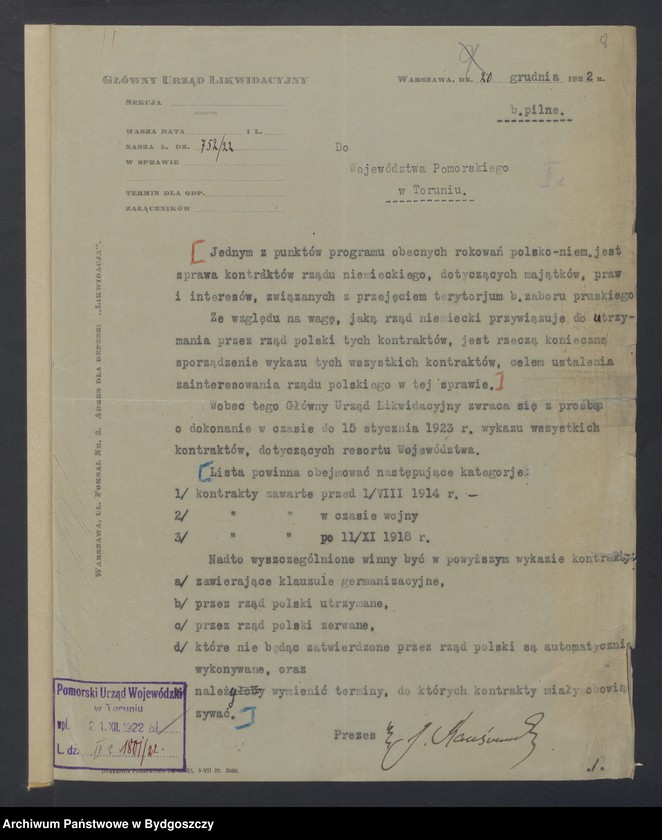 image.from.unit.number "[Kontrakty rządu niemieckiego dot. majątków, praw i interesów związanych z przejęciem terytorium byłego zaboru pruskiego]"