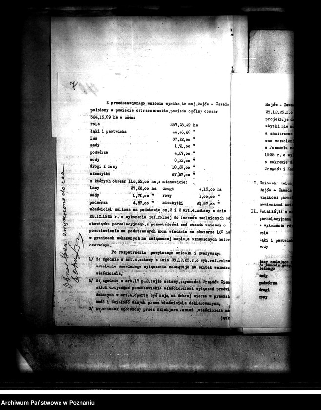 Obraz 12 z jednostki "Wyłączenie z art. 5 ustawy o wykonaniu reformy rolnej majątku Rojów powiatu ostrowskiego"